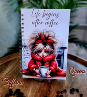"Caffeine Queens" Handmade Journal